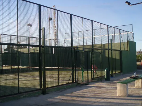 Padel court close-up